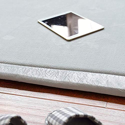 TOPYL Niños Arrastrándose Alfombra para Salón,no-resbalón Bebé Seguro Alfombras,bebé's Dormitorio,3cm De Espesor Espesar Coral Fleece Estera Verde Oliva 100x200cm(39x79inch)