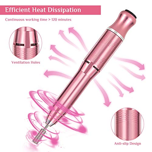 Torno para Uñas, Aiemok 11 in 1 Portátil Kit de Lima de Uñas Eléctrica, Ajustable Set Manicura y Pedicura Electrico Profesional para Salón de Manicura, Uso Diario en Casa
