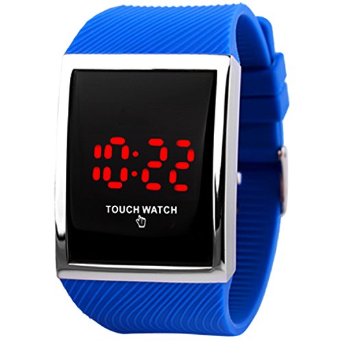 Touch Deporte Niños Muñeca Relojes Digitales LED Tecnología para Niños Niñas Azul para Hombre, para 10 + años de Edad Los Niños Adolescentes