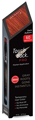 TouchBack PRO Retoque-raíz con aplicador “rotulador” – Verdadero tinte capilar – Castaño Rojizo Oscuro