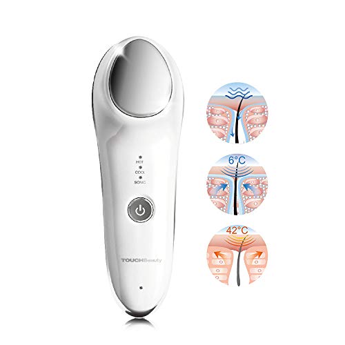 TOUCHBeauty TB-1389 Masajeador Facial Adios a la Arrugas Anti-envejecimiento Ayuda poros estrechos y Piel Grasa -4 Modos de Masaje con 2 Temperaturas Caliente o Fresco con Vibración Carga USB