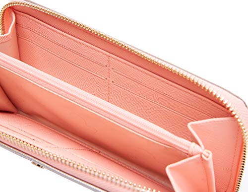 Tous Billetera M. Carlata Plata-Rosa, Monedero para Mujer, Plateado, 19.5x11x2 cm (W x H x L)
