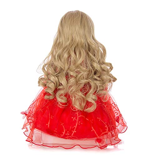 TOY 24 Pulgadas 60 Cm Lovely Reborn Baby Girl Soft Dolls, Aspecto Realista Real Muñeca Recién Nacida Niño Vinilo Silicona Pelo Largo Niño Niño Niña Regalo Juguete para Niños para Mayores De 3 Años