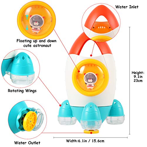 Toyssa Juguete Baño Bebe Cohete Espacial Juguete Bañeras Bebe Regadera Juegos Regalos para Niños Niñas