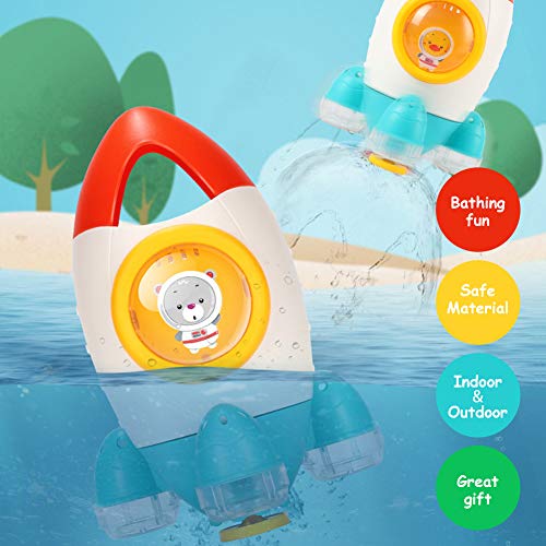 Toyssa Juguete Baño Bebe Cohete Espacial Juguete Bañeras Bebe Regadera Juegos Regalos para Niños Niñas