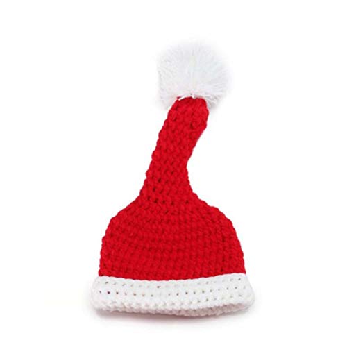 Toyvian Navidad recién Nacido Disfraz Punto de Ganchillo Papá Noel Sombreros Pantalones y Calcetines Accesorios de fotografía