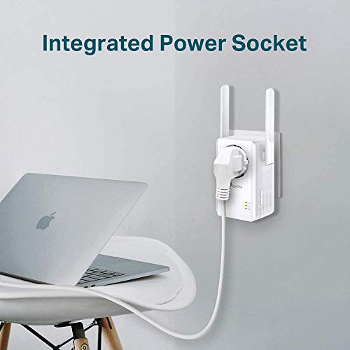 TP-Link TL-WA860RE - Repetidor de red Wifi extensor amplificador de cobertura(Puerto Ethernet, 10/100 mbps, con enchufe, 300 Mbps, 2 antenas)