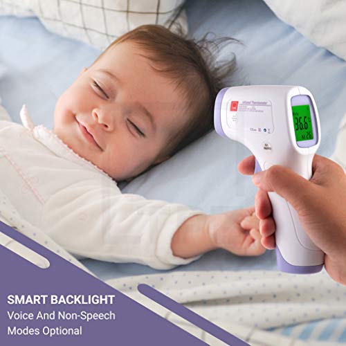 TPZ Termómetro infrarrojo sin contacto para la frente | Termómetro adecuado para bebés y adultos | uso con lectura instantánea | para fiebre, cuerpo digital médico