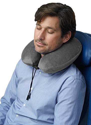 Travelrest® - Almohada Terapéutica para Cuello y Viaje con Espuma Viscoelástica - Funda de Microfibra Lavable - Se Adapta al Equipaje - Se Amolda Perfectamente a su Cuello y Cabeza - 2 años de Garantí
