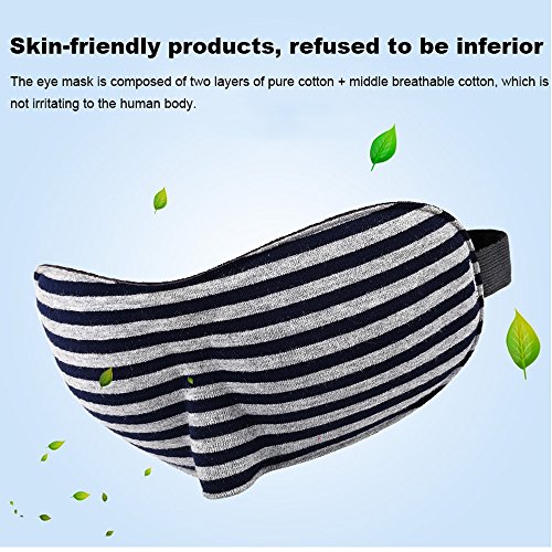 TRDyj Máscara de Ojos para Dormir Máscara para Dormir Correa Ajustable Copa contorneada 3D Buenas Noches Sombra de Ojos para Hombres de Mujeres, Confort Suave con los Ojos vendados Ideal para Viajes,
