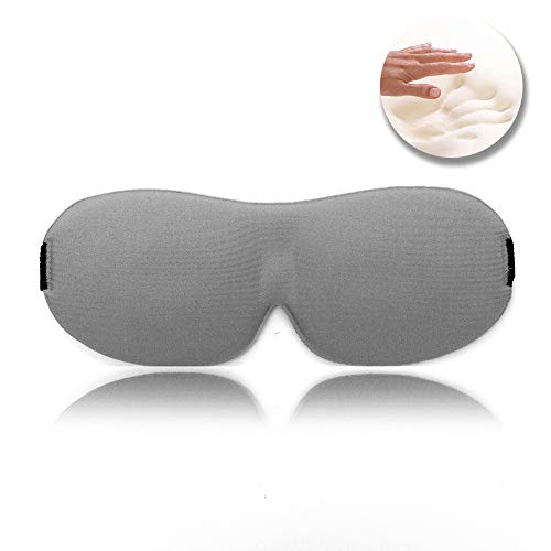 TRDyj Máscara ocular Máscara para dormir ajustable con 3D Estéreo de rebote lento Protección ocular Hombres y mujeres respirables Sombra suave y cómoda máscara para los ojos es muy adecuada para viaje