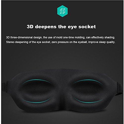 TRDyj Máscara ocular para dormir Máscara para dormir Correa ajustable Copa contorneada 3D Buenas noches Sombra de ojos para mujeres Hombres, Confortables y suaves con los ojos vendados Ideal para viaj