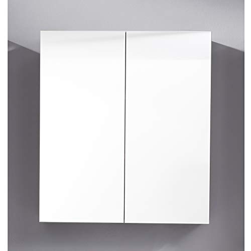 trendteam smart living Skin TS-ideen-Armario baño (Mucho Espacio), Color Gris, Cristal de Espejo Frontal, 60 x 67 x 18 cm