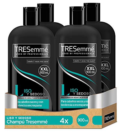 TRESemmé Champú Liso y Sedoso - Paquete de 4 x 900 ml - Total: 3600 ml