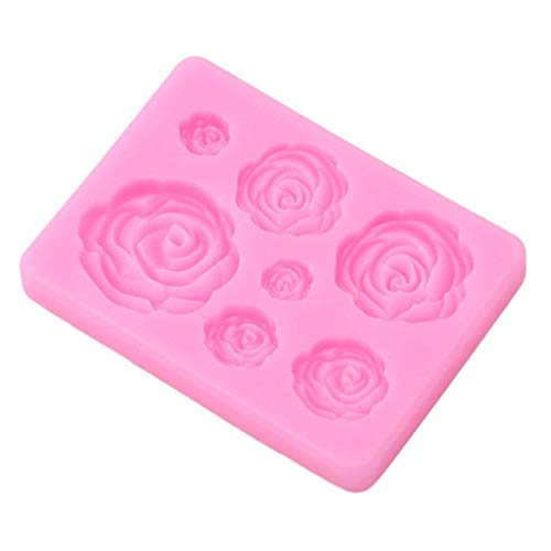 TrifyCore - Molde para jabón de Silicona con diseño de Flor de Rosa, para decoración de Pasteles