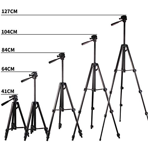 Trípode Móvil by CCRoom,Trípode para Cámara 127cm Trípode de Aluminio con Soporte de Teléfono Obturador Remoto Bluetooth