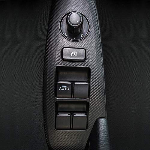 TRIXES 3D Vinilo de Fibra de Carbono Envoltura Adhesiva para Coche - 1500 X 300 mm - Negro - para Interior/Exterior - Efecto Texturizado 3D para Automóvil