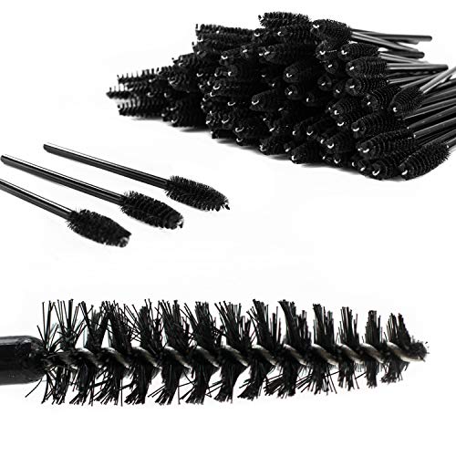 TRIXES Pinceles para pestañas 100 PIEZAS- Pinceles de maquillaje desechables Varillas de rímel - levantamiento de pestañas para pestañas más rellenas para usar con aceite de ricino