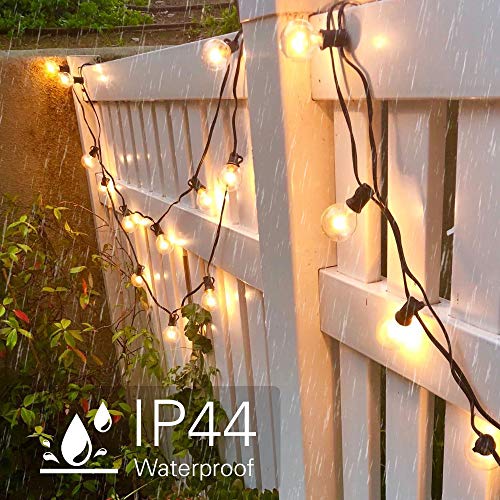 tronisky Guirnaldas Luminosas, Guirnalda de Luces Impermeable Guirnalda Cadena de Luces 7.62M con 25 G40 Bombillas Decoración Exterior y Interior para Jardín, Patio, Navidad, Casa, Boda