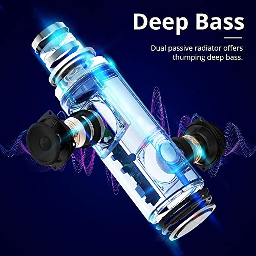 Tronsmart T6 Plus Edición Mejorada Altavoz Bluetooth 40W, Altavoz Portatil Sonido Estéreo 360°TWS, Efecto de Triple Bajo Potente, Waterproof IPX6 con Powerbank, 15 Hora de Reproducción, y Manos Libres