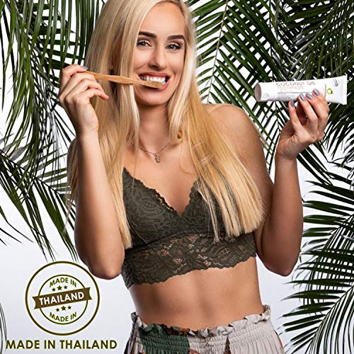 Tropicana Oil Pasta de Dientes con Aceite de Coco 100g | Pasta Dental libre de Flúor y Antibacteriana | Cosméticos Naturales | Hecha de Aceite de Coco Orgánico | 100% Natural y Apta para Niños