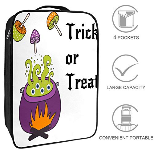 Truco o Trato Bolsa de Zapatos de Almacenamiento Bolsa Grande portátil a Prueba de Agua para Mujeres y Hombres, Viajes, Gimnasio o Uso Diario 23x31x16 cm