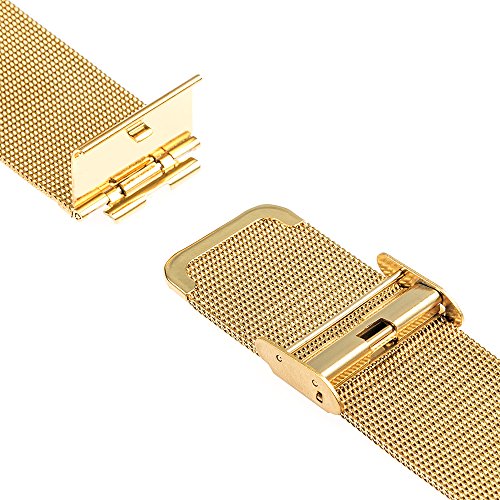 TRUMiRR Banda de 18 mm Reloj de Pulsera de Malla de Acero Inoxidable de Metal para Huawei Reloj,ASUS ZenWatch 2 WI502Q de la Mujer, Withings Activite/Acero/Pop,Fossil Q Tailor,36mm Daniel Wellington