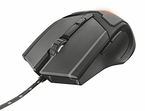 Trust GXT 101 - Ratón Iluminado para Gaming (4800 PPP), Negro