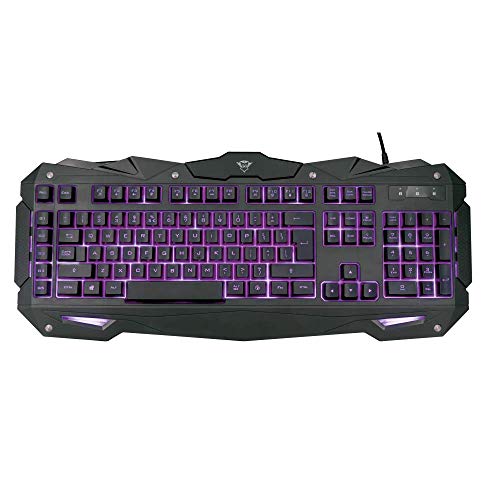 Trust GXT 840 Myra - Teclado Gaming con iluminación LED, Negro - Teclado QWERTY Español