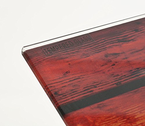 ts-ideen - Escritorio Mesa de café para Ordenador Metal y Cristal, Negro con Imagen de Stripes 80 x 50 cm