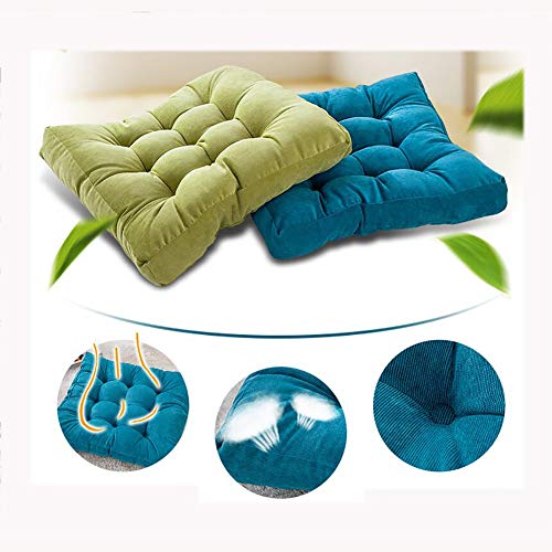 TT-AINI Espesar Silla Acolchado del Asiento Almohadilla, Respirable Pana Felpa Futón Almohada de Piso para la Silla de Mimbre Mat Tatami Club Gran Inicio Oficina-I 55x55x12cm(22x22x5inch)