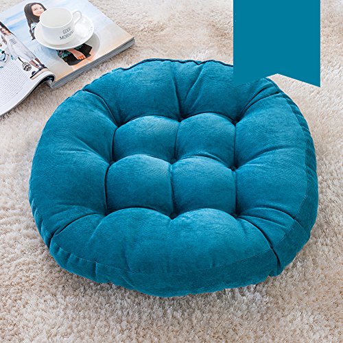 TT-AINI Espesar Silla Acolchado del Asiento Almohadilla, Respirable Pana Felpa Futón Almohada de Piso para la Silla de Mimbre Mat Tatami Club Gran Inicio Oficina-I 55x55x12cm(22x22x5inch)