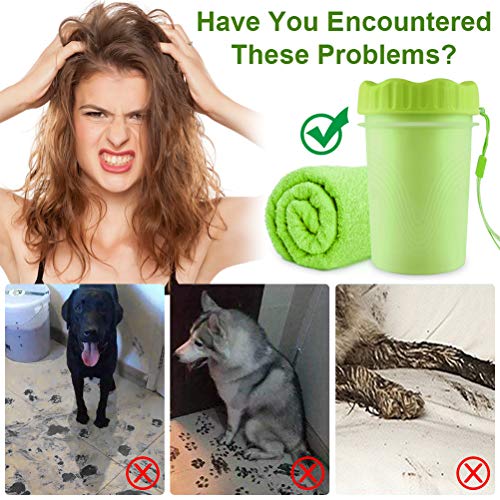 TTCOTOKE Limpiador de Pata de Perro de Paw Mascota portátil Limpiador Lavado de pies Copa para Mascotas