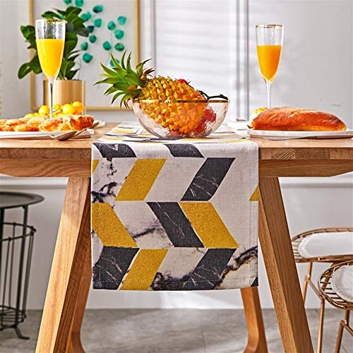 TUANZI Squisito Runner da tavolo Rural Simple Estilo de Tabla Moderna Bandera cabecera gabinete Cubierta fácil Limpieza y Práctica de Mesa per Feste, ristoranti e attività all'aperto