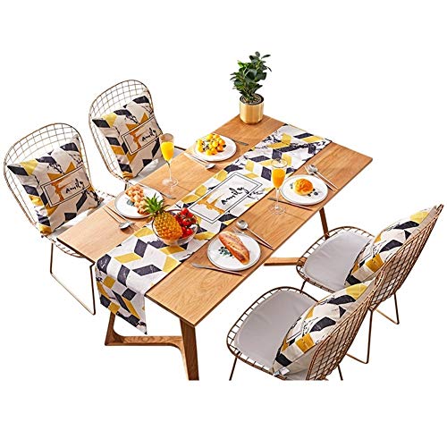 TUANZI Squisito Runner da tavolo Rural Simple Estilo de Tabla Moderna Bandera cabecera gabinete Cubierta fácil Limpieza y Práctica de Mesa per Feste, ristoranti e attività all'aperto