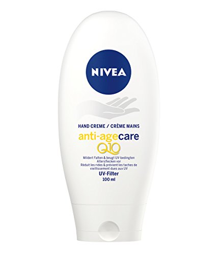 Tubo de crema de manos Nivea Anti Age Q10, cuatro unidades (4 x 100 ml)