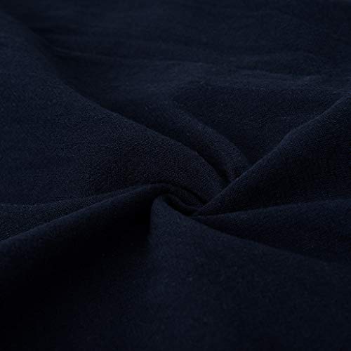 TUDUZ Blusas Mujer Manga Corta Verano Camisas Camiseta de Algodón y Lino con Estampado de Dibujos Animados (Armada.e, XXXXXL)