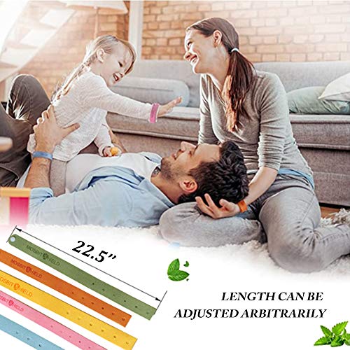 TUKNON Repelentes de Mosquitos, Pulseras Antimosquitos, Pulseras Repelentes de Mosquitos, 15 Piezas Bandas repelentes de Insectos y Fallos, 100% Naturales, Ajustables para Bebés y Adultos