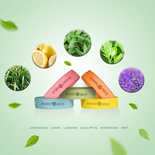 TUKNON Repelentes de Mosquitos, Pulseras Antimosquitos, Pulseras Repelentes de Mosquitos, 15 Piezas Bandas repelentes de Insectos y Fallos, 100% Naturales, Ajustables para Bebés y Adultos