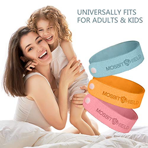 TUKNON Repelentes de Mosquitos, Pulseras Antimosquitos, Pulseras Repelentes de Mosquitos, 15 Piezas Bandas repelentes de Insectos y Fallos, 100% Naturales, Ajustables para Bebés y Adultos