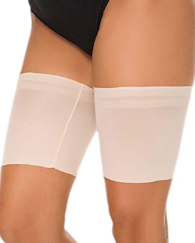 Tuopuda Bandas de Muslos,Mujer Bandas Elásticas Anti-chafing para Muslos con Dos Tiras de Silicona para evitar el roce de los muslos