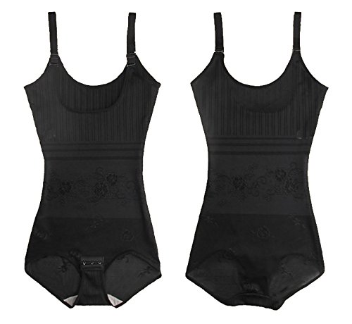 Tuopuda Body Faja Reductora Mujer Abdomen con Gancho,cómodo y Ligero Corsé Faja para presumir de Buena Figura sin Costuras (M (Waist 20.3-21.8 Inch), Negro)