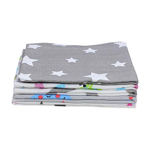 TupTam Muselinas para Bebé 70x80, 5 o 10 Piezas, Niña, 5er Pack