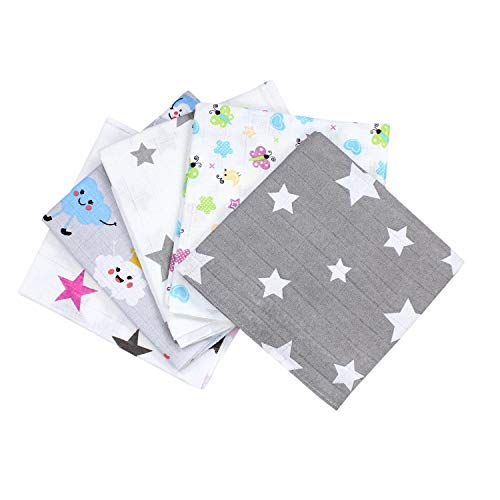 TupTam Muselinas para Bebé 70x80, 5 o 10 Piezas, Niña, 5er Pack