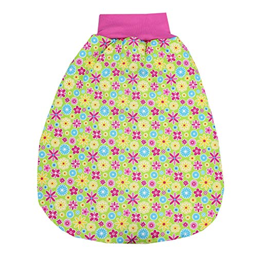 TupTam Saco de Dormir para Bebés con Forro de Invierno, Flores/Verde, 0-6 Meses