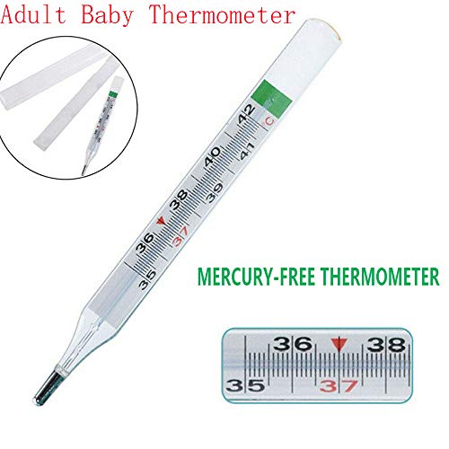 Turbobm Escala de termómetro Vidrio Tradicional Precisión clínica Cuerpo frío, termómetro Medición de Temperatura, sin Mercurio