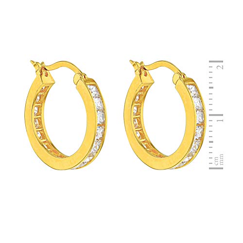 Tuscany Silver 8.95.0190 - Pendientes de plata bañada en oro de 9 quilates