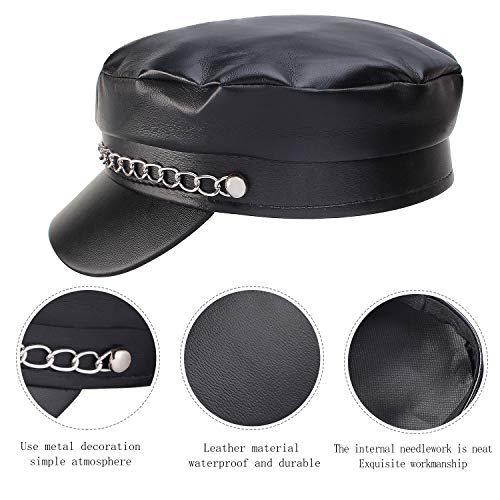 Tutent Biker Disfraz Accesorios Sombrero de Motociclista Negro Gafas de Sol de Punk Rock Guantes de Bigote Accesorios de rockero de Motociclista gótico Set para Fiesta Cosplay de Halloween