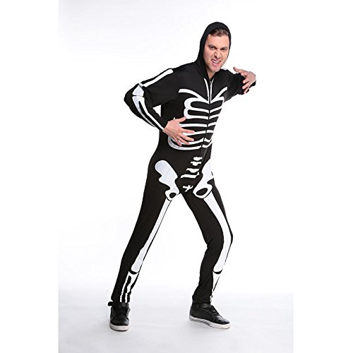 Tutoy Juegos Uniformes Fiesta De Halloween Esqueleto Conjoined Ropa Hombres Y Mujeres Parejas Skull Suits-Mujer-XL