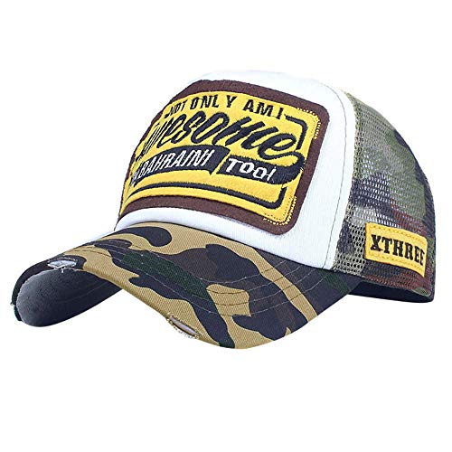 TWIFER Gorra de béisbol con Hombre Mujer Ajustable Gorras Beisbol Casuales Retro Carta Bordado Deporte Al Aire Libre Correr Visor Transpirable Sombrero Exteriores e Interiores Gorra Unisex